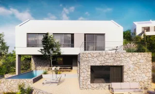 Brač, Farska - građevinsko zemljište s projektom vile 897m2