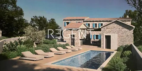 Istra, Kostrčani - Projekt, kamena stancija s mogućnošću renovacije i izgradnje kamene vile