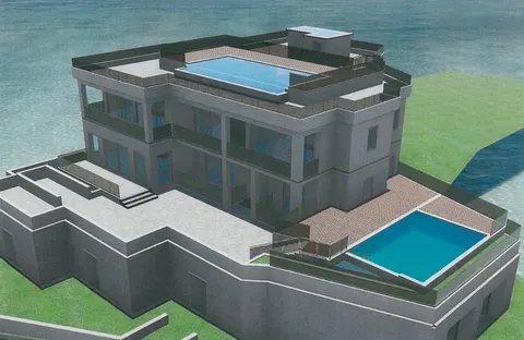 Brač, Bol - Vila u izgradnji s dovršenim pomoćnim objektom na zemljištu 1827 m2