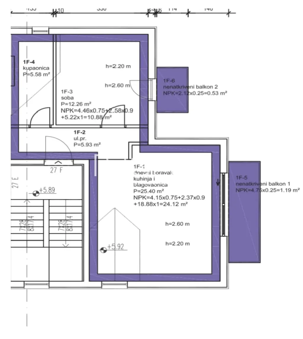 Brač, Sutivan - Dvosoban stan u stambenom kompleksu 48,24 m2
