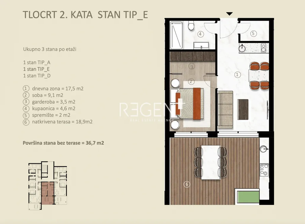 Istra, Novigrad - Dvosoban apartman u luksuznom stambenom kompleksu 55 m2