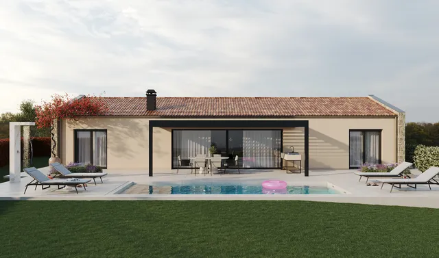 Istra, Žminj - Moderna prizemnica s bazenom 106 m2
