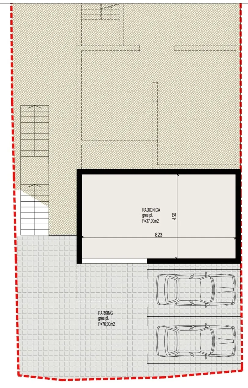 Omiš, Krilo Jesenice - Zemljište s idejnim projektom za investiciju, 312 m2