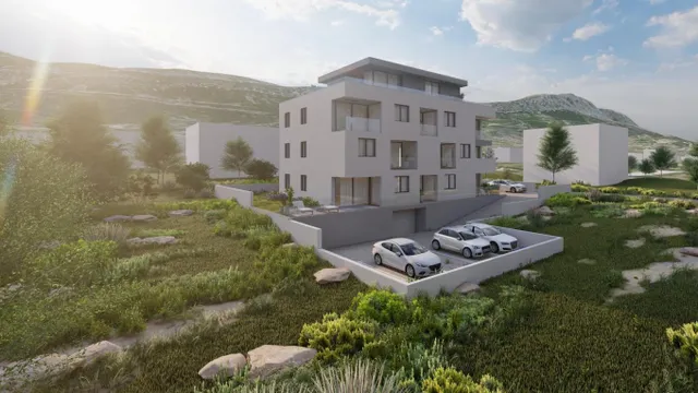 Split, Kaštel Lukšić - Trosoban stan s prostranim vrtom 68 m2 novogradnja