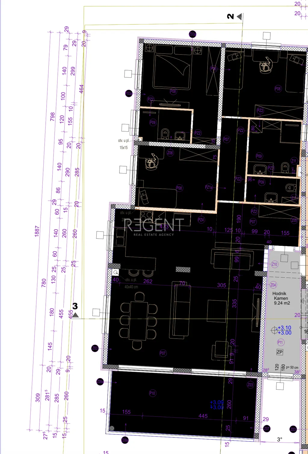 Zadar, Sukošan - Luksuzan četverosoban stan 134 m2 novogradnja
