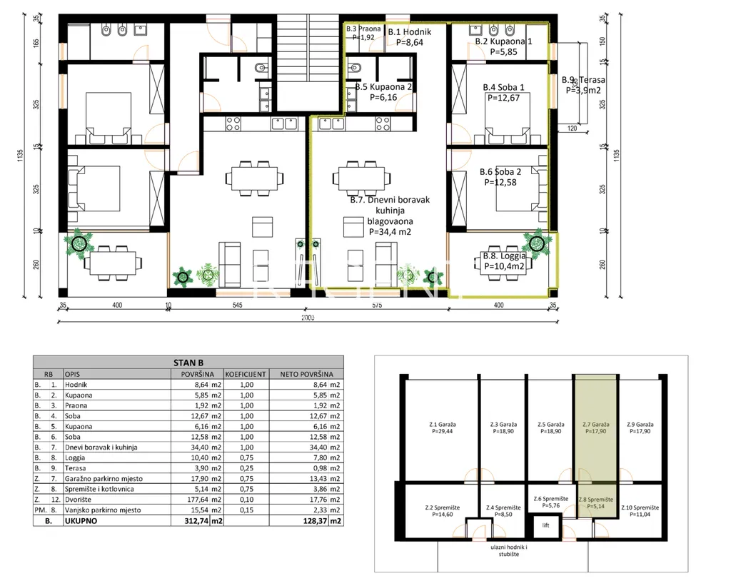Istra, Rovinj - Moderan stan u izgradnji 128,37 m2