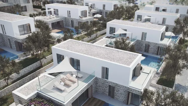 Brač, Supetar - Vila s bazenom u luksuznom kompleksu 255 m2