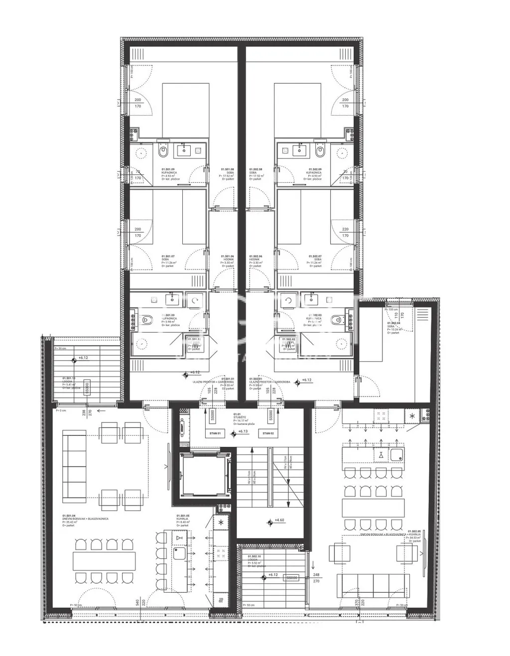 Zagreb, Medvedgradska - Četverosoban stan u centru grada, novogradnja 102 m2