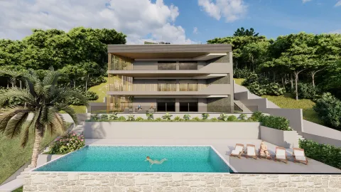Omiš, Borak – Zemljište s projektom za izgradnju tri luksuzne vile 2460m2